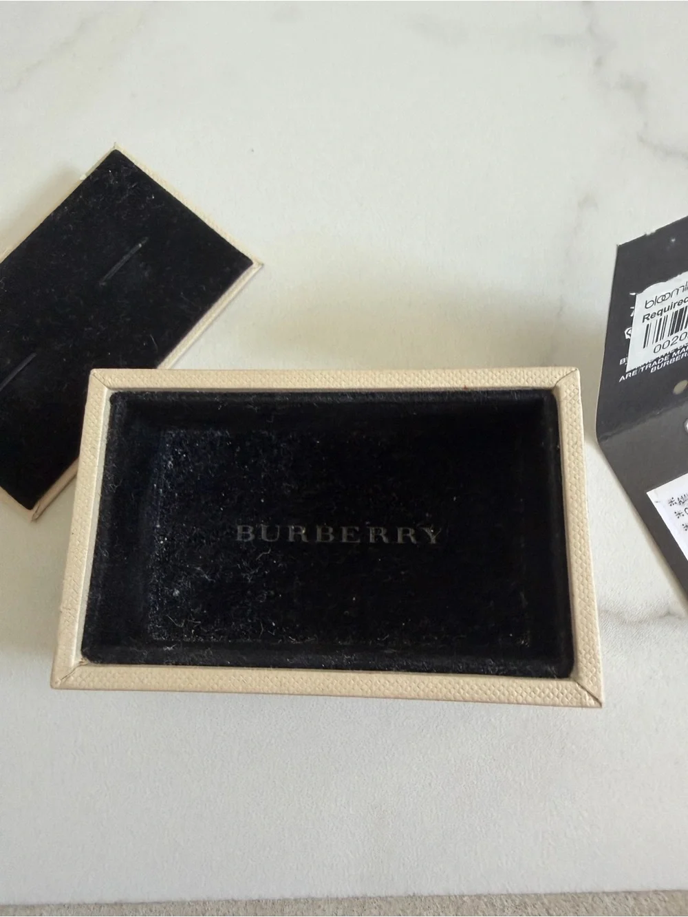 Authentic Burberry Men’s Cufflinks Dark Nickel Check Plaid  W/ Original Box EUC
